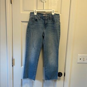 Lucky Brand Light Blue Cropped Straight Jeans